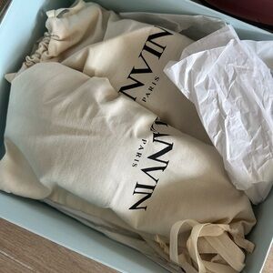 Lanvin Cream and Black Sandals